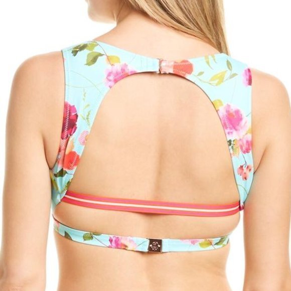 New Nanette Lepore 12 Anthropologie Floral Alana Apex Triangle Bikini Swim Top - Picture 2 of 7